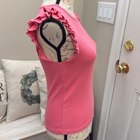 EUC Bundle of 2 J. Crew Ruffle sleeveless top in brown and pink both in small! - Picture 10 of 10